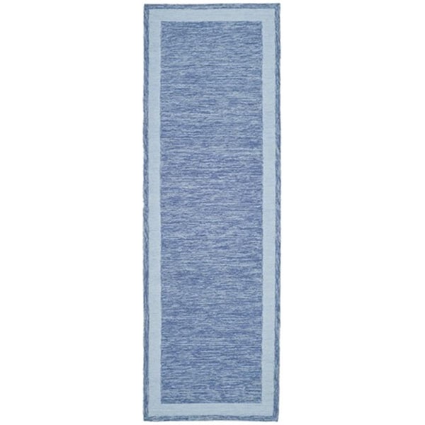 Safavieh DuraRug Hand Hooked Runner Rug- Blue- 2 ft. 6 in. x 8 ft. EZC427E-28 - main